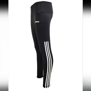 ADIDAS CLIMALITE WOMEN LEGGINGS Size Large Black Classic Stripes